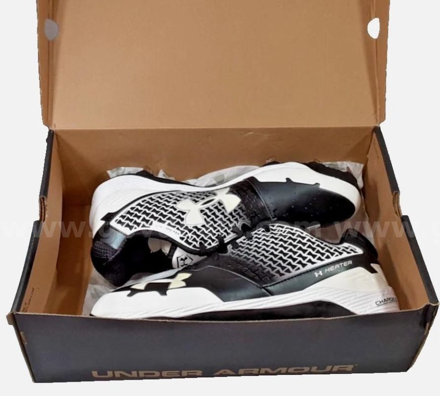Original Authentic Under Armour Heater Low ST 1265962-011 Mens 12 Black Performance Baseball Cleats Shoes