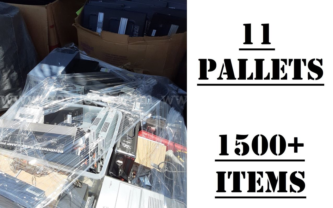 Lot of 1500 - Laptop / Desktop / Monitor / Computer PC / Misc - Core i7 / i5 / i3 / Xeon / Etc. (11 Pallets - Scrap)