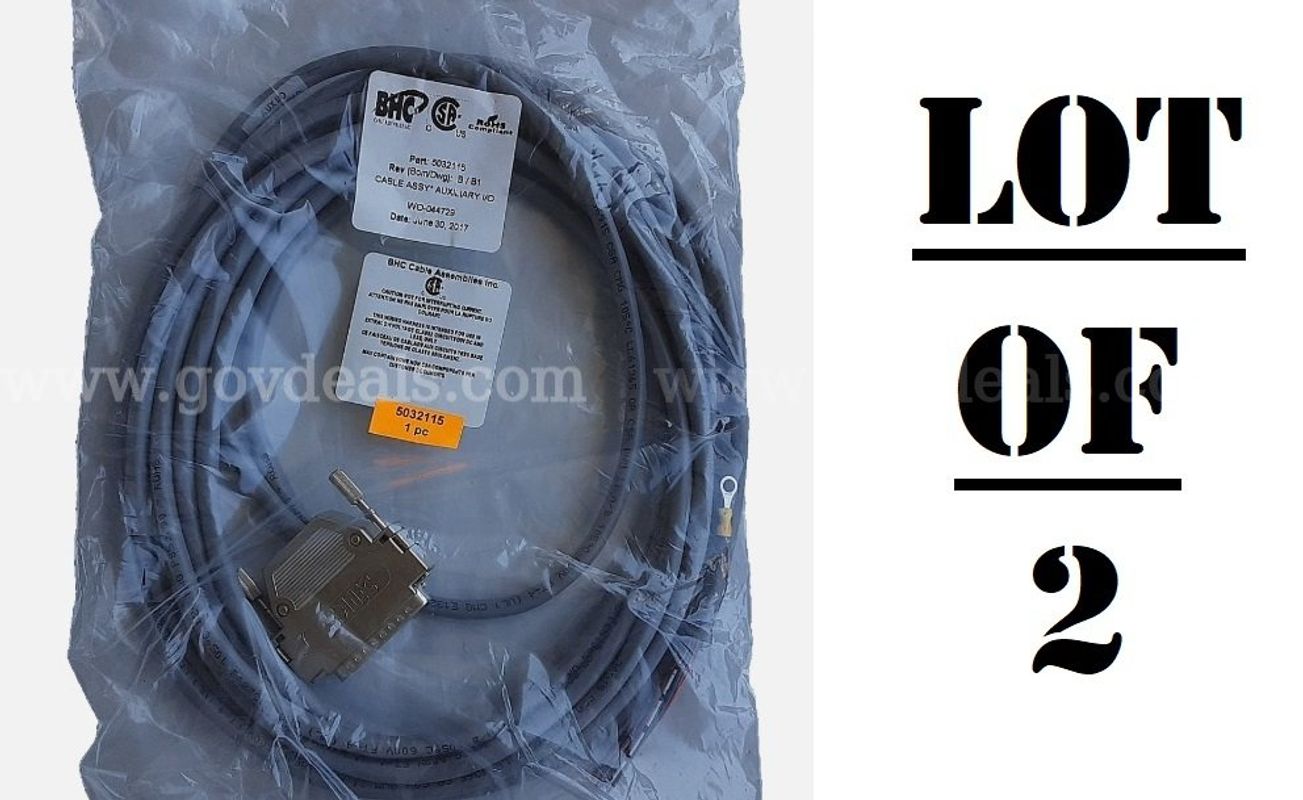 Lot of 2 - BHC Cable 5032115 Auxiliary Input/Output AUX I/O Cable Assembly