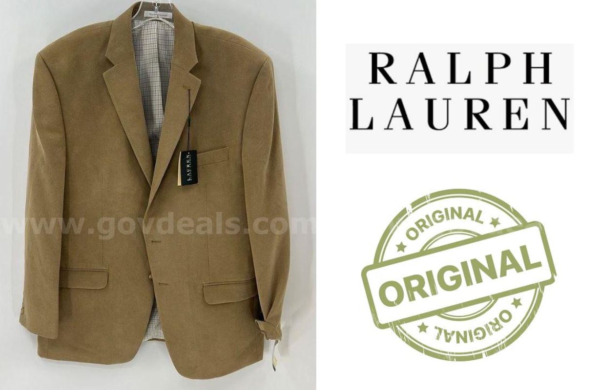 Authentic Original Men's Ralph Lauren Bowne Beige Blazer Jacket Coat Size 44R
