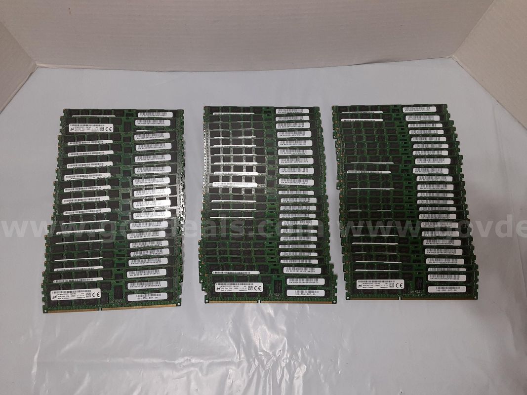 Lot of 60 - Micron 960GB (16GB x60) PC3L-12800 DDR3 2Rx4 RDIMM Server Memory RAM