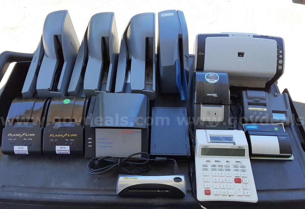 Lot of 14 - Fujitsu / Dymo / Canon / Digital Check Tellerscan / etc. Scanner, Printer & Check Reader
