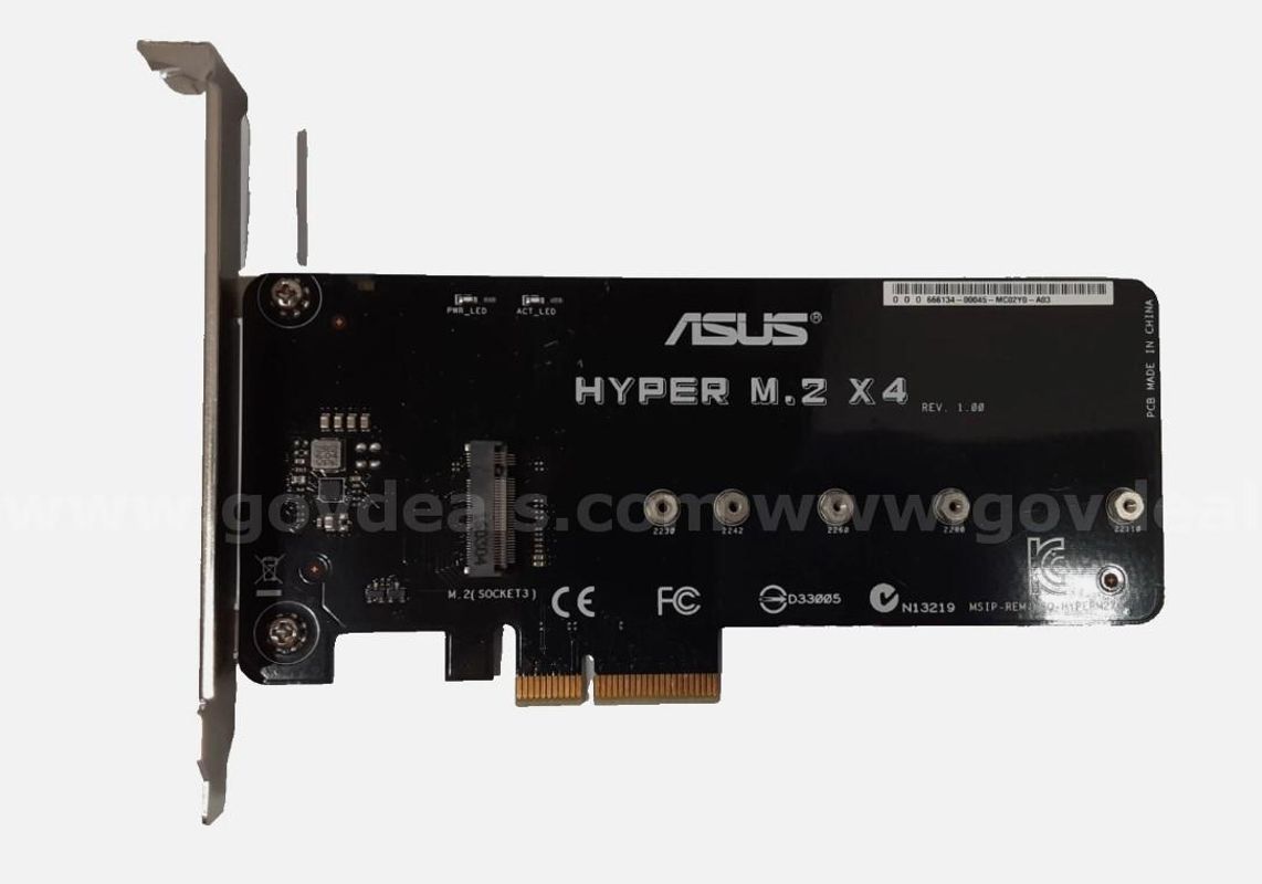 ASUS Hyper M.2 X4 PCI Express NVMe SSD Port Expansion Adapter Card