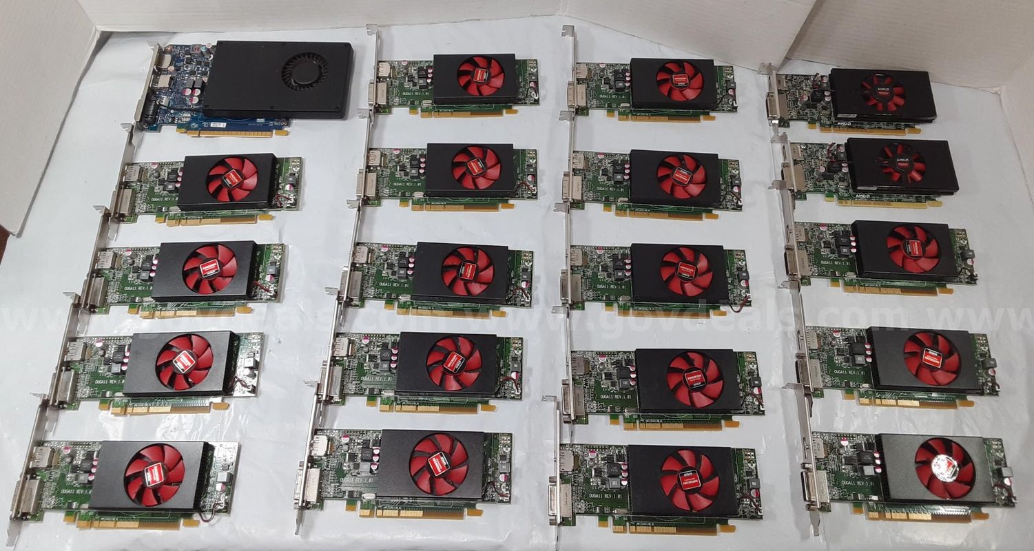 Lot of 20 - AMD Radeon Low Profile PCI Express Desktop Video Graphics Card