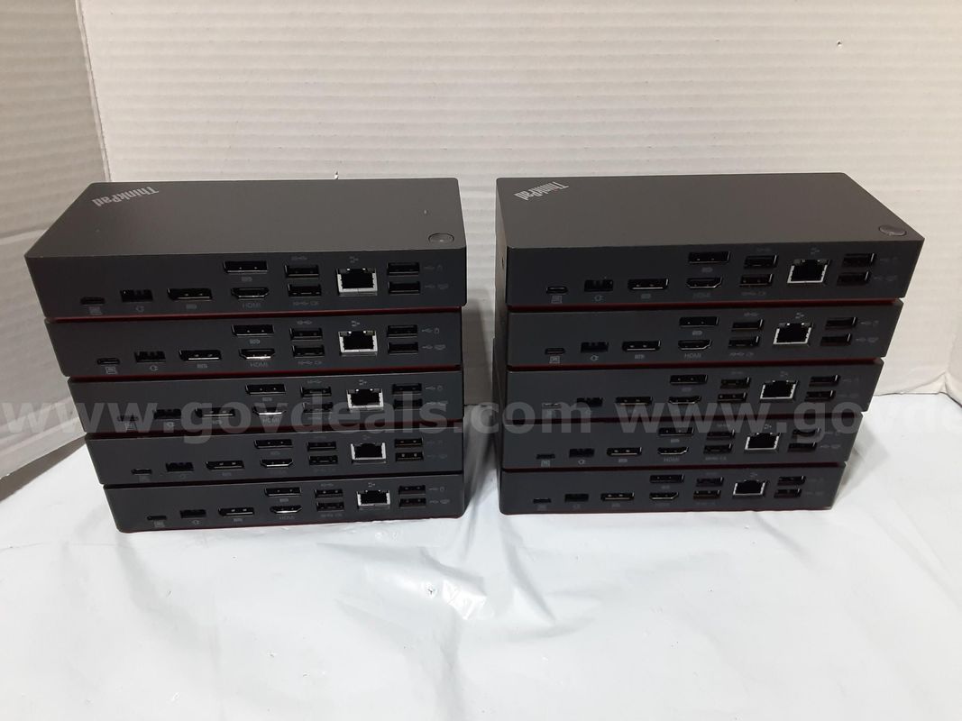 Lot of 10 - Lenovo ThinkPad USB-C Dock Gen 2 Laptop Docking Station LDC-G2