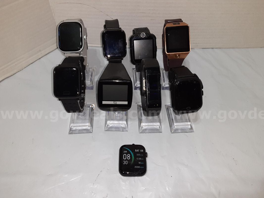 Lot of 9 - Smart watch Fitness Tracking, Heart Rate Monitoring Sports