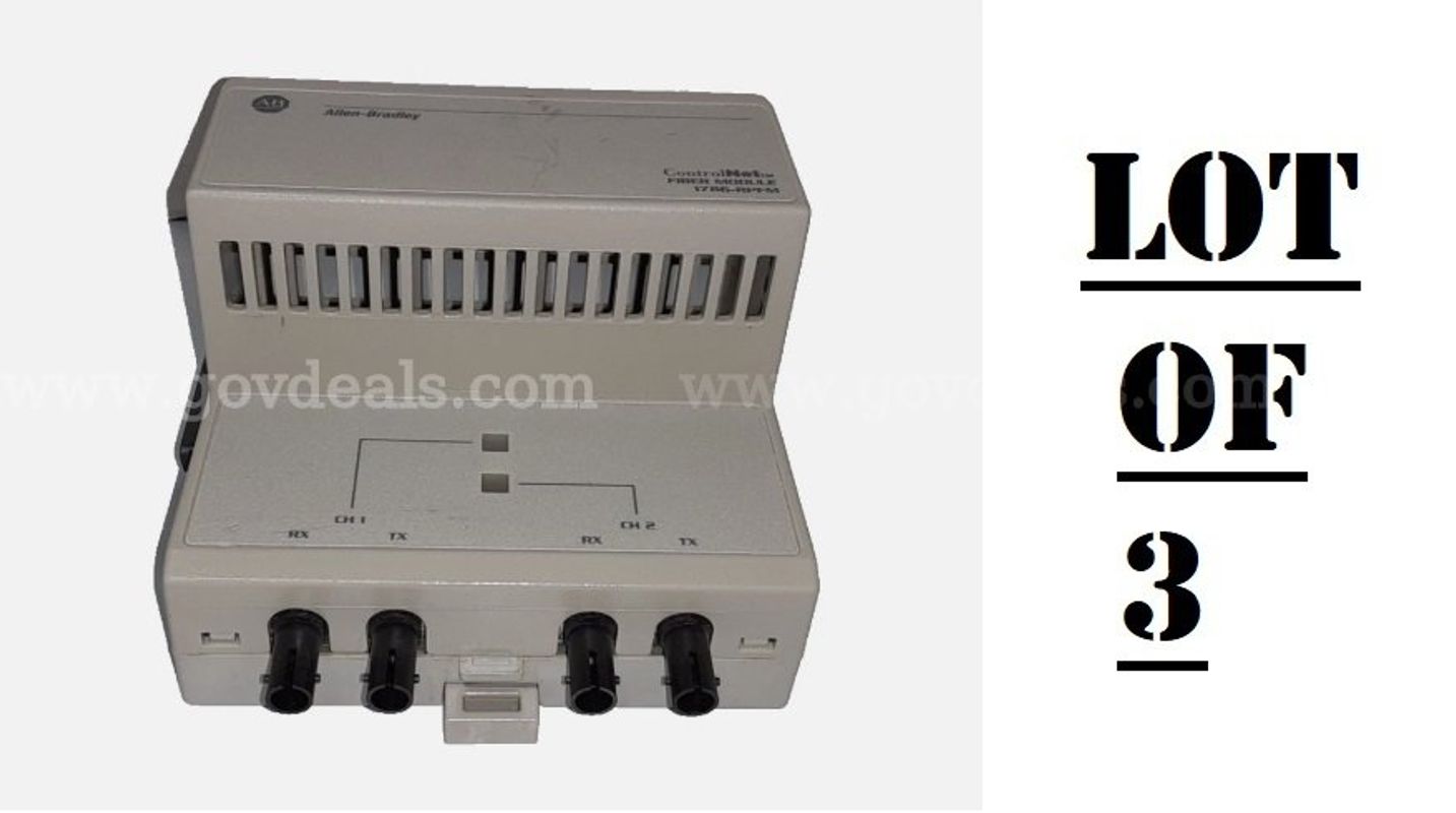 Lot of 3 - Allen-Bradley 1786-RPFRL ControlNet Fiber Module 1786-RPFM/A