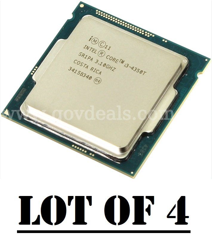 Lot of 4 - Intel Core i3-4350T 3.1GHz 2-core SR1PA CPU Processor Core i3 4th Gen