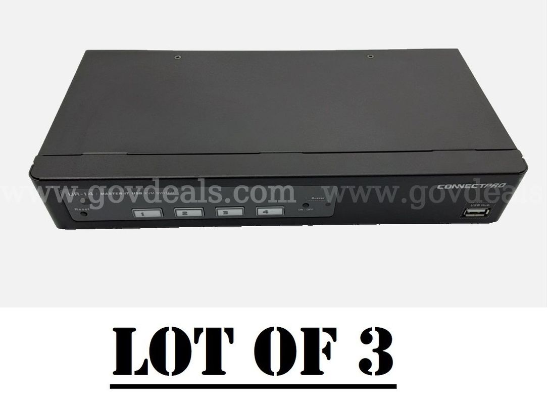 Lot of 3 - Connectpro UR-14 Master-IT 4-Port Device External USB KVM Switch