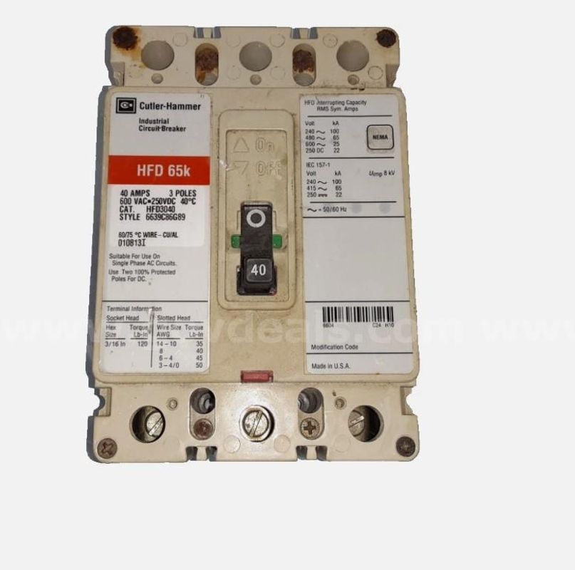 Eaton Cutler-Hammer 6639C86G89 HFD 65k Industrial Circuit Breaker