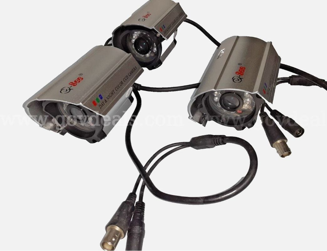 Lot of 3 - Q-See QD28414W Outdoor Day & Night Vision Color CCD Camera