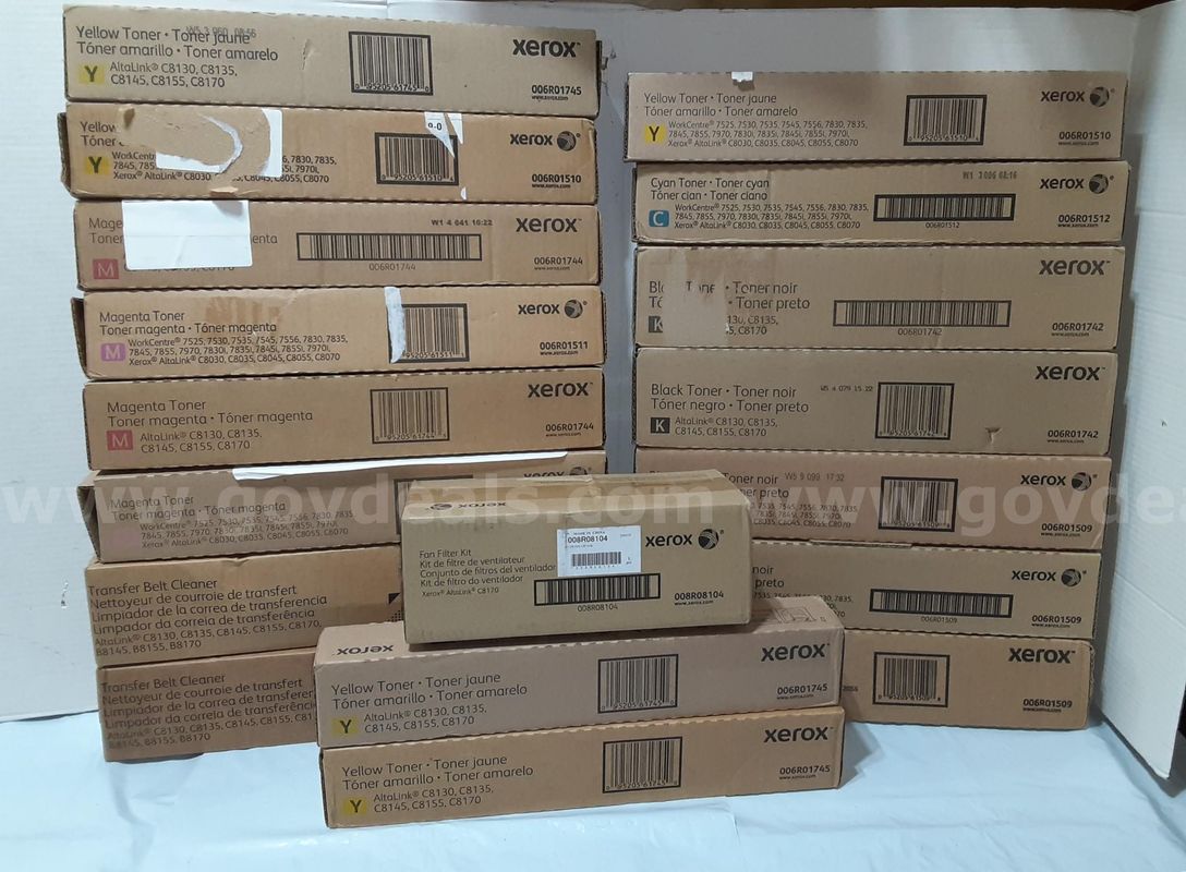 Lot of 70 - Printer Toner Cartridge / Drum / Etc. XEROX / HP / Dell / Canon / Etc. OEM / Remanufacture