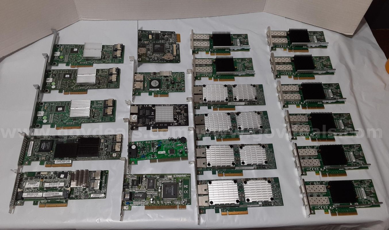 Lot of 50 - Desktop / Server Internal cards - Network / Ethernet / RAID / Etc. Interface Adapter Card