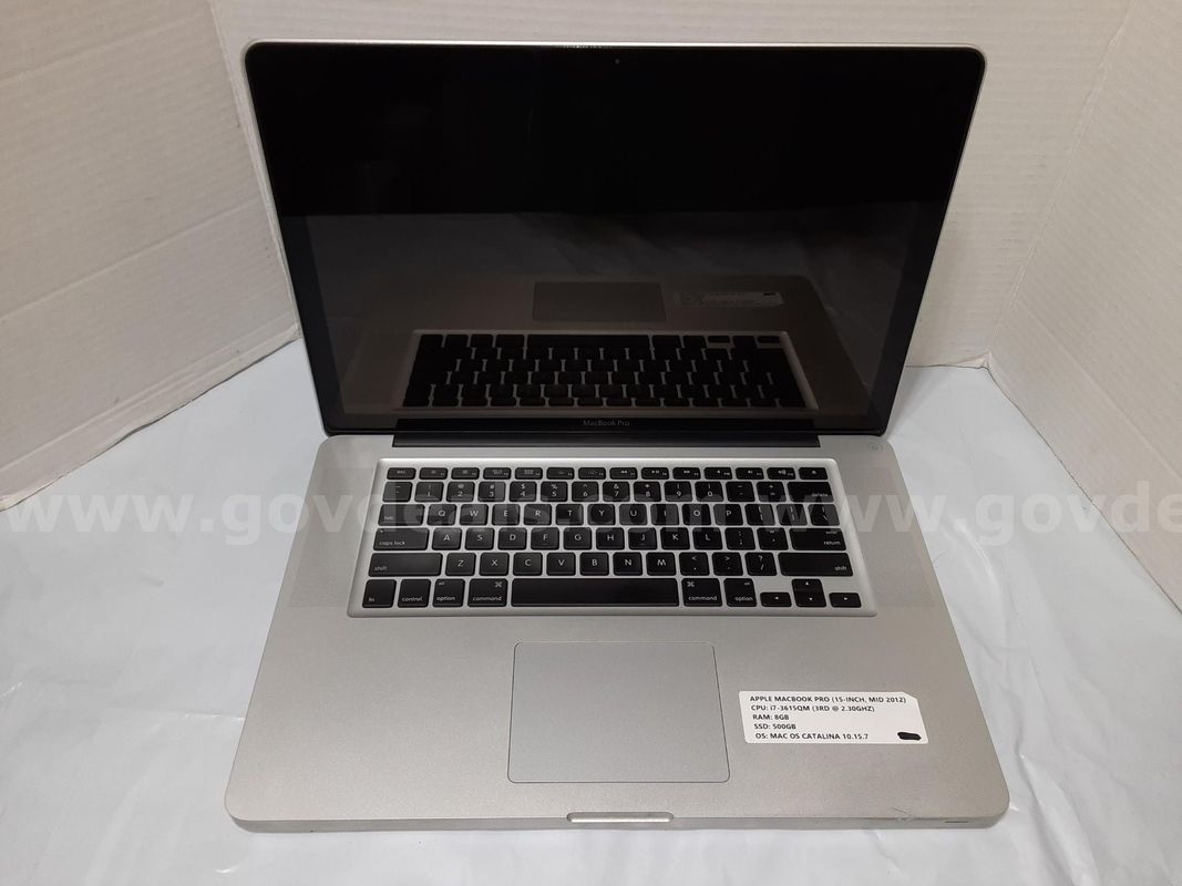 Apple MacBook Pro A1286 Laptop 15" Intel Core i7-3615QM 2.30GHz 8GB RAM 500GB SSD OS CATALINA