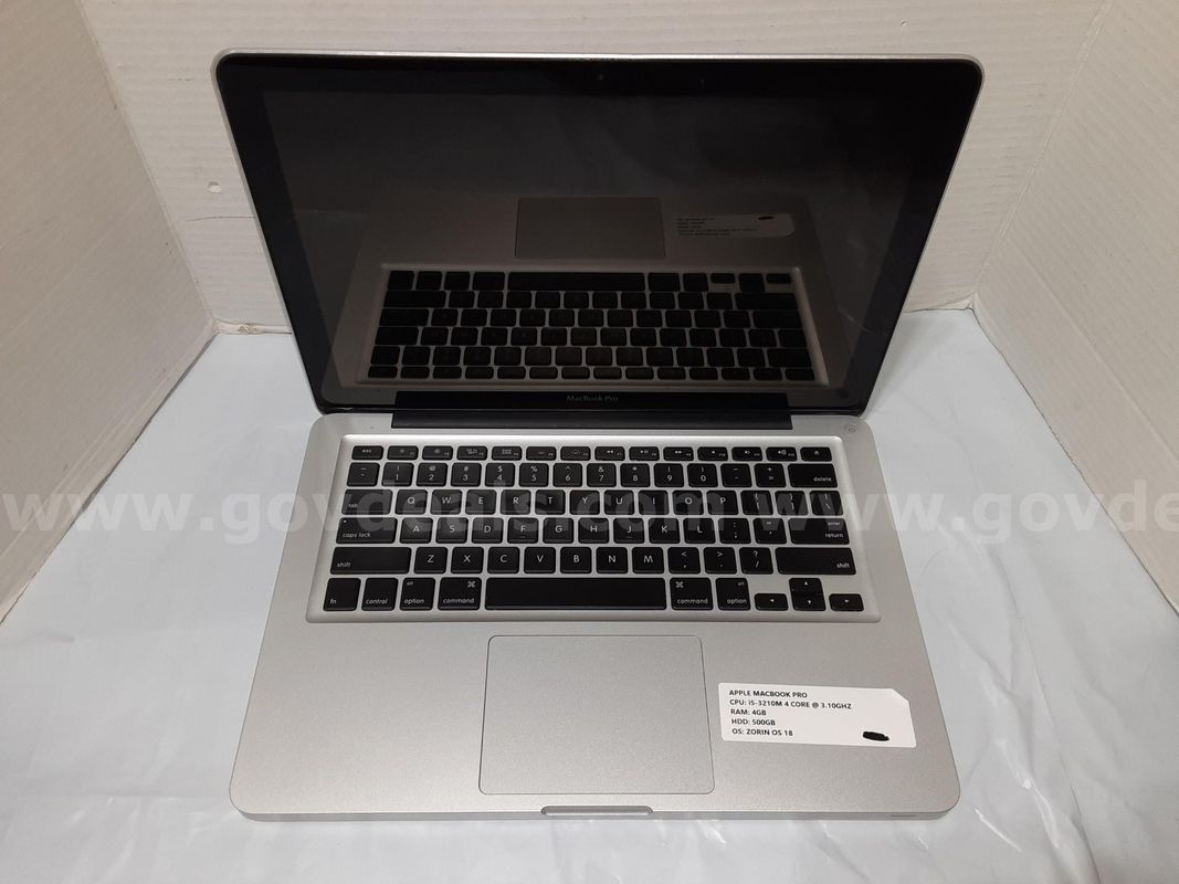 Apple MacBook Pro A1278 Laptop 13" Intel Core i5-3210M 3.10GHz 4GB RAM 500GB HDD ZORIN OS