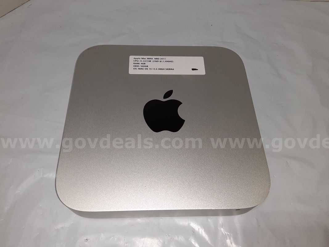 Apple Mac Mini A1347 PC - Intel Core i5-2415M 2.30GHz 4GB RAM 500GB HDD HIGH SIERRA