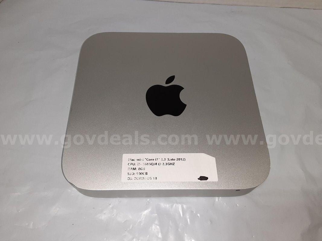 Apple Mac Mini A1347 PC - Intel Core i7-3615QM 2.3GHz 8GB RAM 500GB SSD ZORIN OS