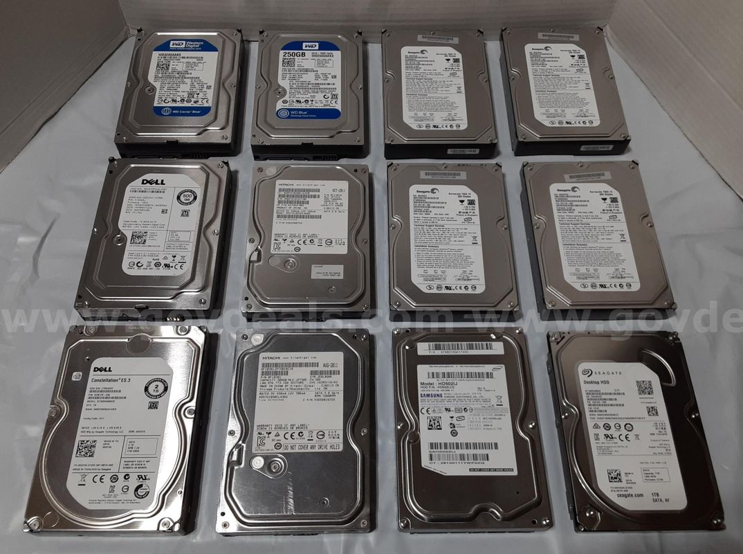 Lot of 12 - Desktop Hard Drive 2TB / 1TB / 500GB / Etc. - WD / Samsung / Dell / Etc. - 3.5in Disk HDD Internal SATA