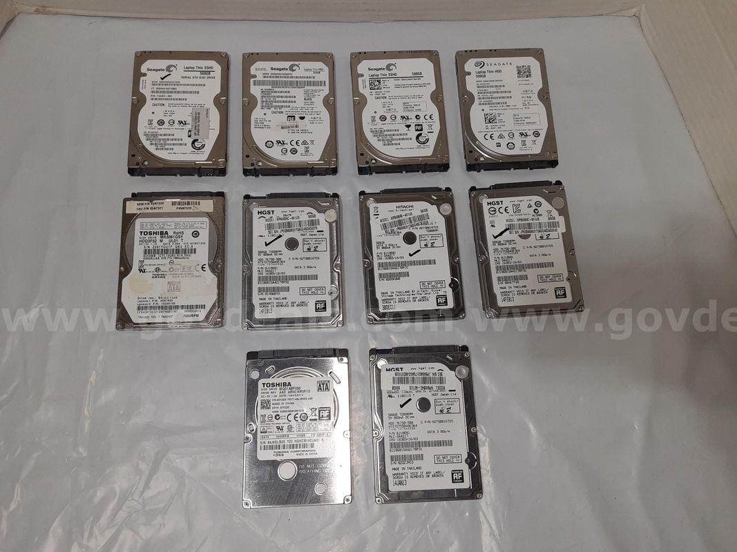 Lot of 10 - Laptop Hard Drive 500GB SATA - Seagate / Toshiba / Hitachi / HGST - 2.5in Hard Disk HDD