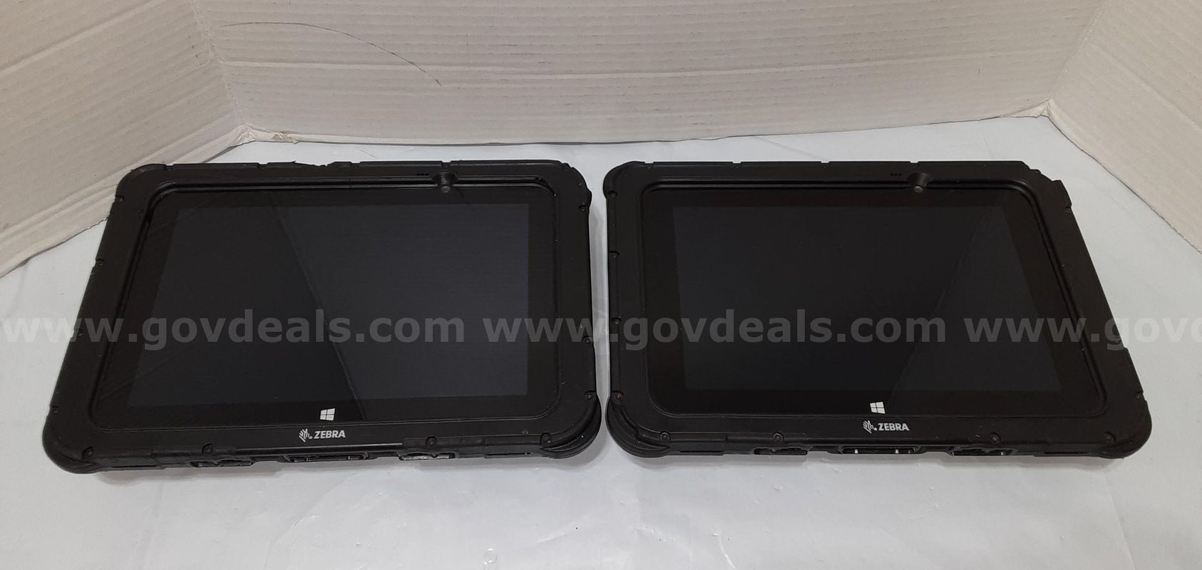 Lot of 2 - Zebra Rugged Windows Tablet with Verifone POS Payment System Cradle