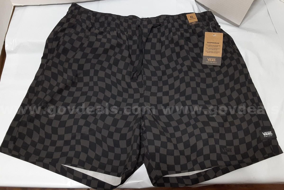 New Men's Vans E Waist Vanphibian Shorts Drawstring elastic waistband Classic fit Size XL