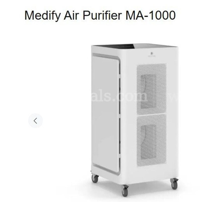 The Medify MA-1000 air purifier easy to transport from room to room to cover 3,750 square feet every 30 minutes