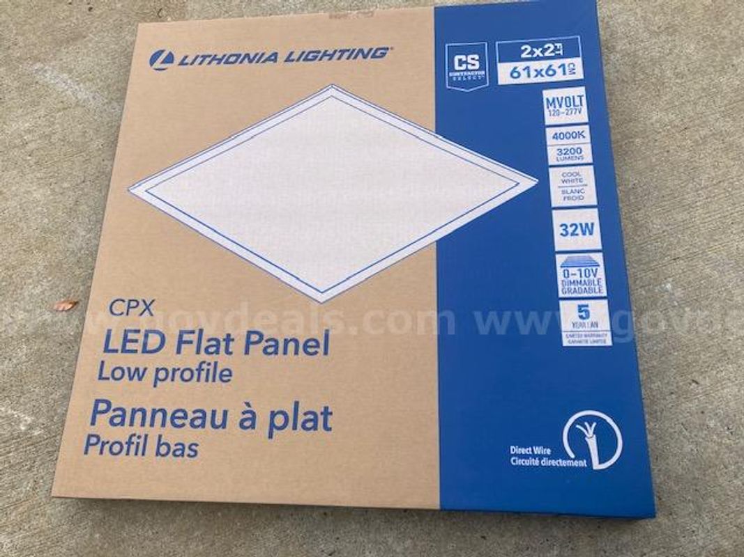 4 Pcs NEW Lithonia Lighting Contractor Select CPX 2 ft. x 2 ft. Adjustable Lumens Integrated LED