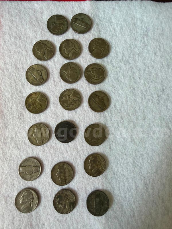 20 Silver (35%) War Nickels Mixed date circulated