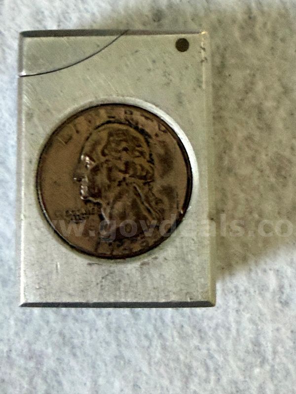 1940's Lighter with a Silver 1945 Quarter- more info below