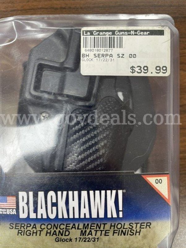 Lot of 2 BLACKHAWK! SERPA Concealment Holsters for Glock 17/22/31 – Left & Right Hand