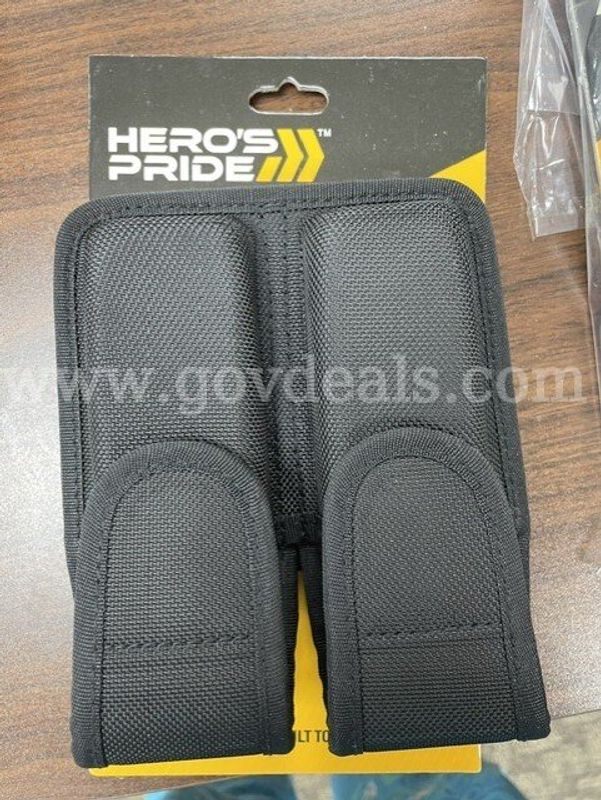 Lot of 4 Black Gear Holsters – 3 Double Magazine Cases and 1 Single Holster