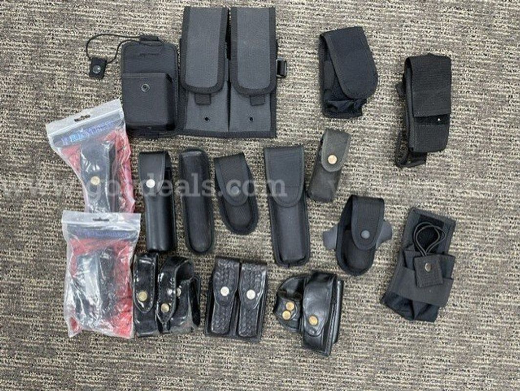 Lot of 16 Police Belt Accessory Cases / Pouches – Mixed Styles – 2 New in Package