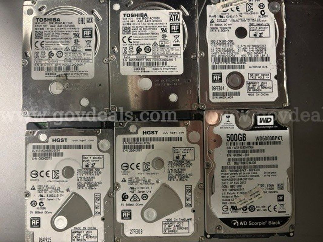 12 2.5" HARD DRIVES 500GB-1TB