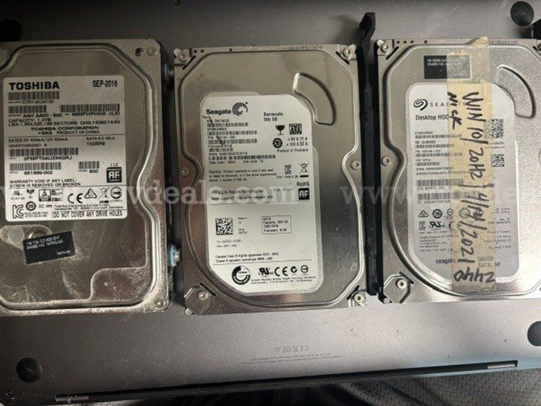5 DESKTOP HARD DRIVES 4 500GB 1 1TB