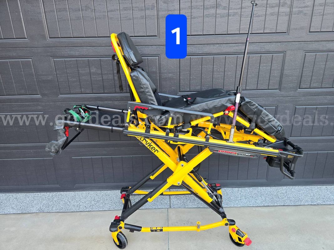 3 Stryker Power Pro XT Stretchers and 2 Stryker Evacuation Stair Chairs