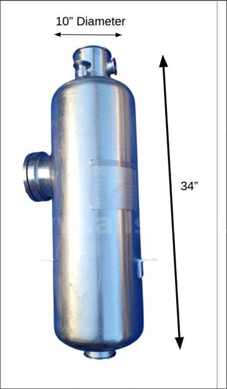 Tri-Clamp Stainless Steel High Heat Pressure Vessel + View-port Approx 20 Gallons