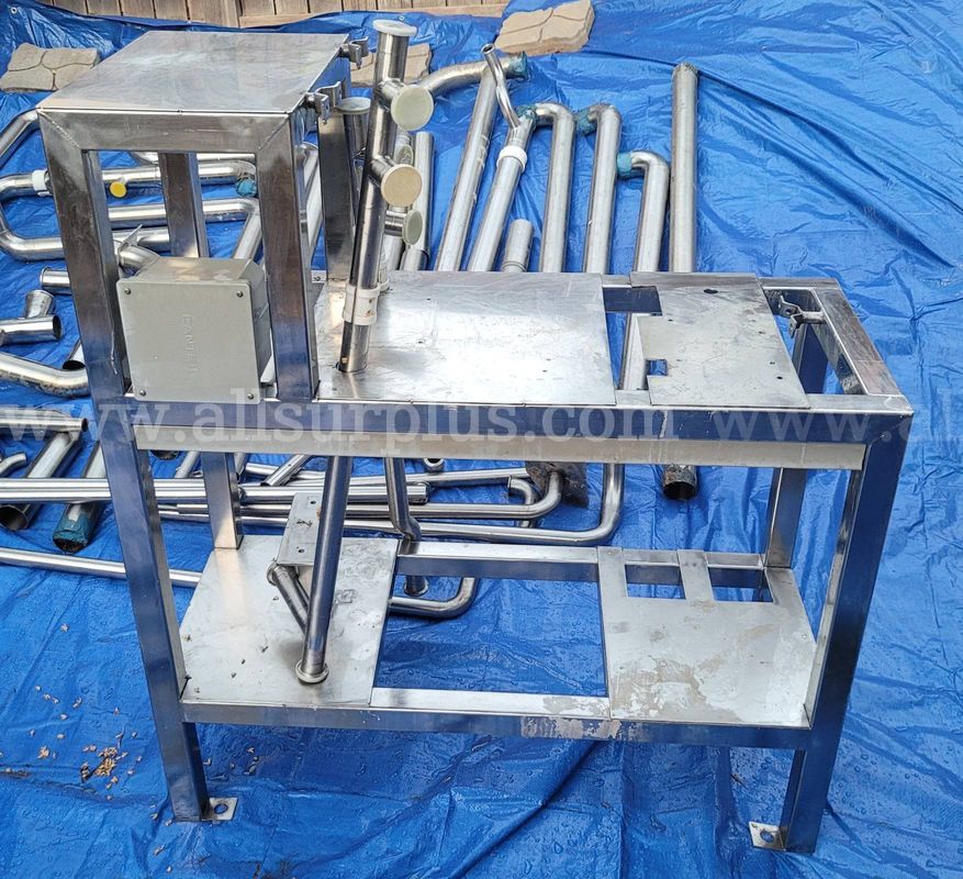 304 Sanitary Stainless Steel Pipes & Pump Manifold Base Table Frame