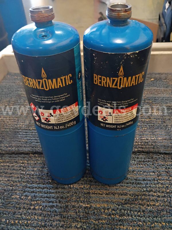 Lot of (2) partially full propane hand torch cylinders