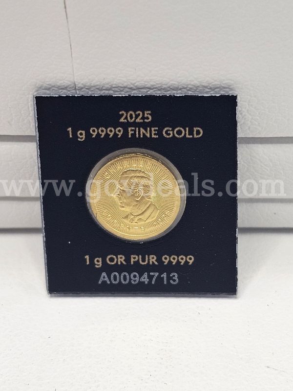 1 gram .999 Fine Gold Coin 1925 Royal Canadian Mint, Great Investment