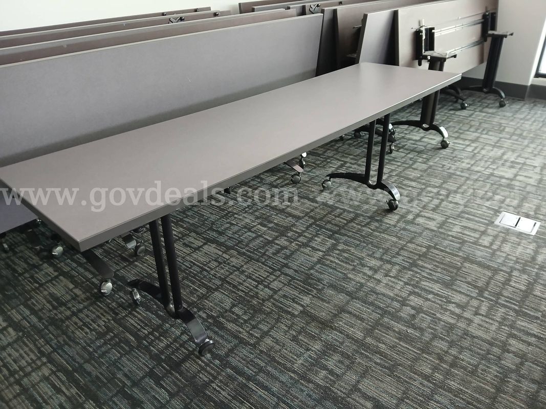Lot of (2) Conference room tables. 7' length x 2' depth x 29" height