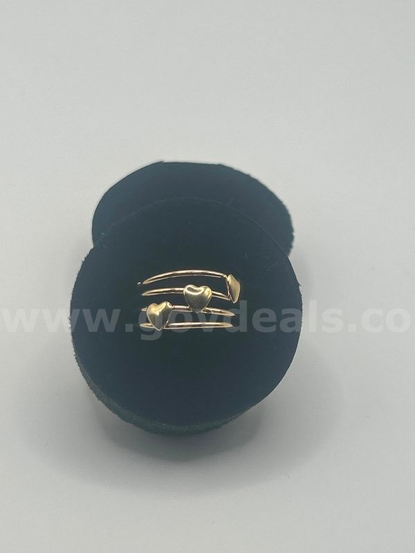 Beautiful Multi-Band Heart Ring, 24K Gold, Ladies, Size 7.5 READ ⬇️