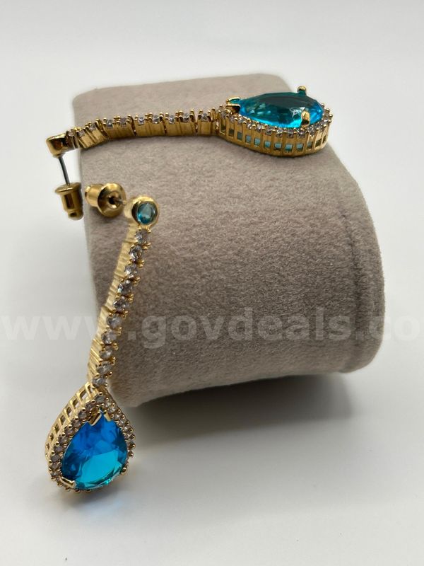 Fabulous Dangling CZ Earrings. 24K Real Gold Filled