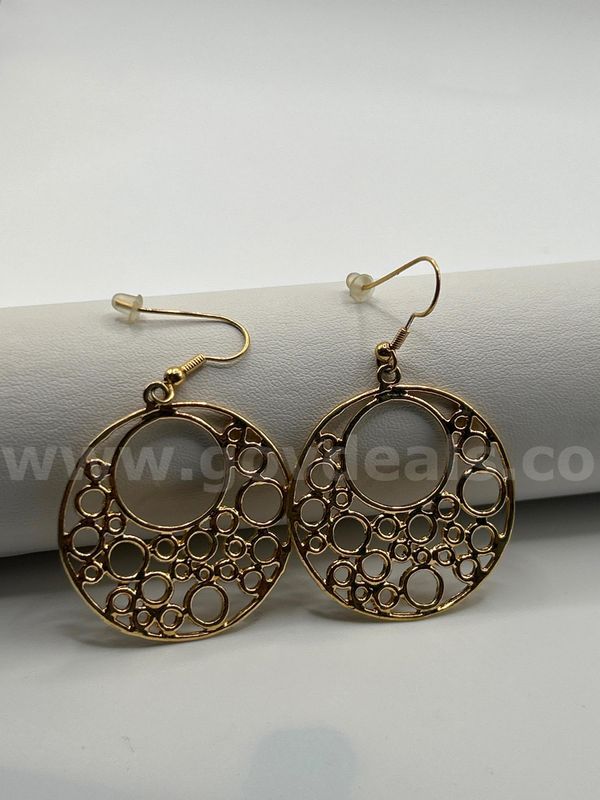 Large Bubble Earrings. 24k Real Gold Filled.