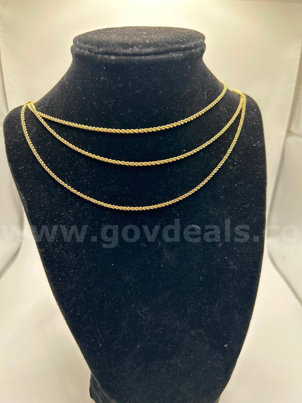 3-in-1, 1MM Rope Set. 24k Real Gold Filled.