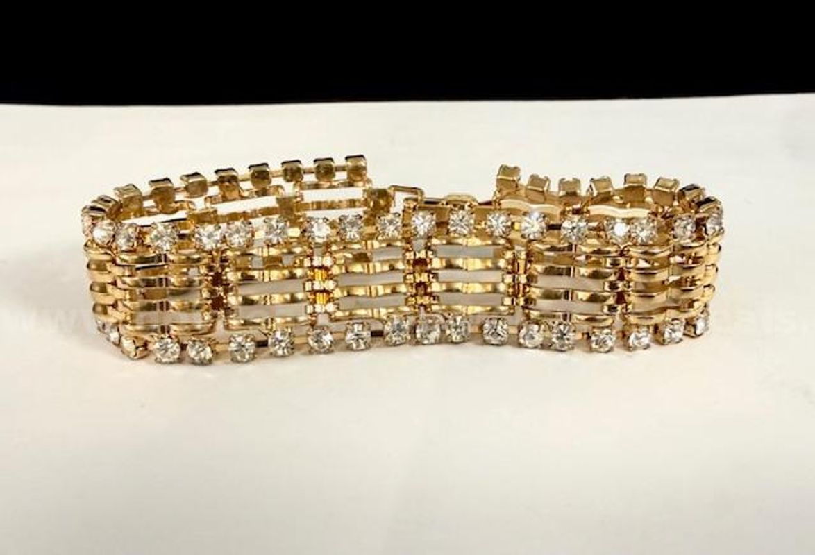 Gorgeous, Real 24k Gold Filled, Ladies, CZ Double Row Brilliant Tennis Bracelet