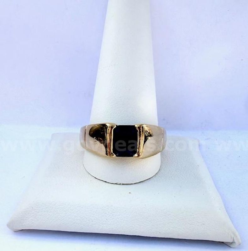 Stunning, Real 24k Gold Filled, Men's, Size 13, CZ Sapphire Ring