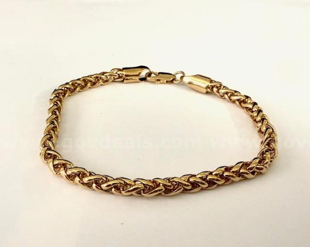 Beautiful, Ladies, 7 Inch, Snake Bracelet, Real 24k Gold Plated