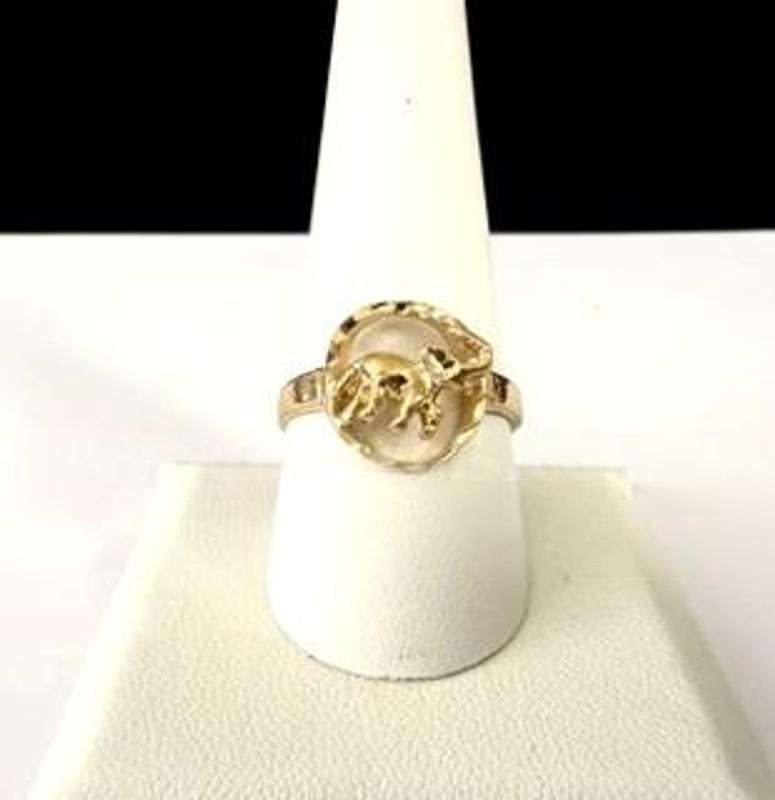 Ladies, Size 9 1/2, Beautiful Elephant Ring, Real 24k Gold Filled