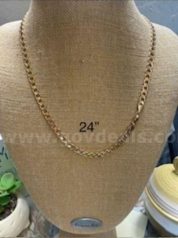 Gorgeous, Real 24k Gold Filled, Gucci Style, 24 Inch Chain Necklace