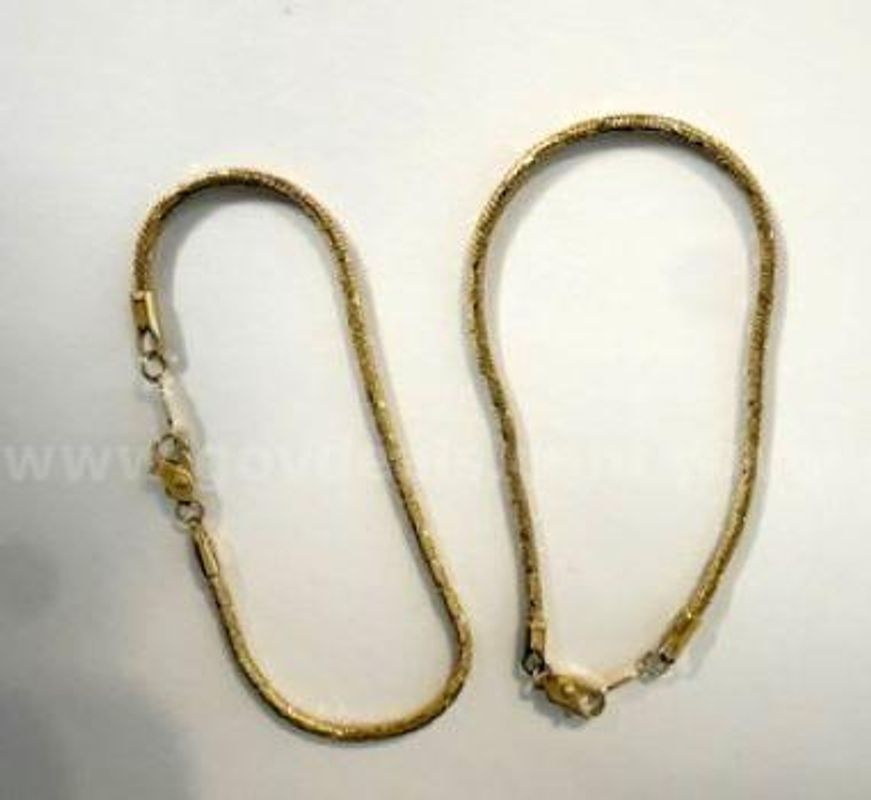 (2) 7”, Stunning, Ladies, 24k Gold Filled, Snake Bracelets